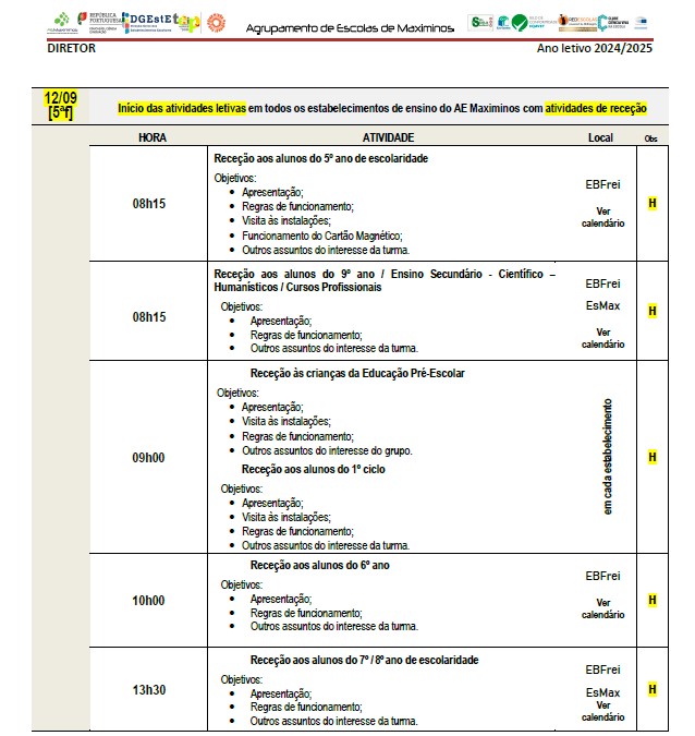 Páginas de Cronograma de início ano letivo 2024 2025 versão 1 signed