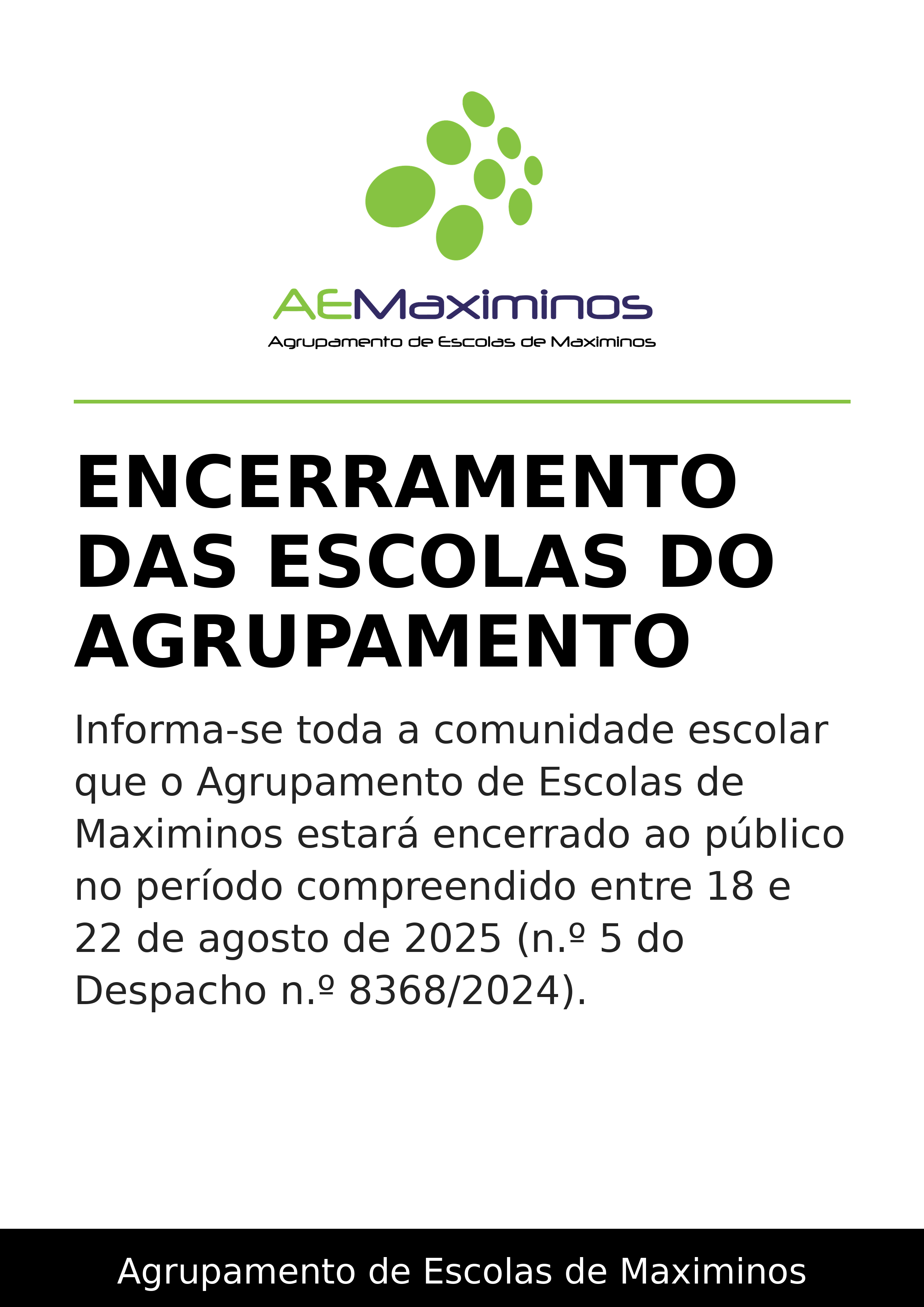 Cartaz A4 Encerramento AEMaximinos