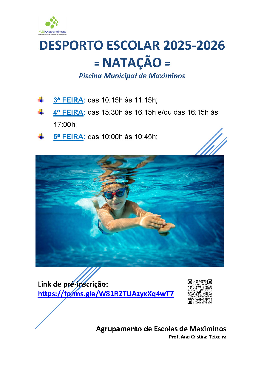 Cartaz DE natação 25 26