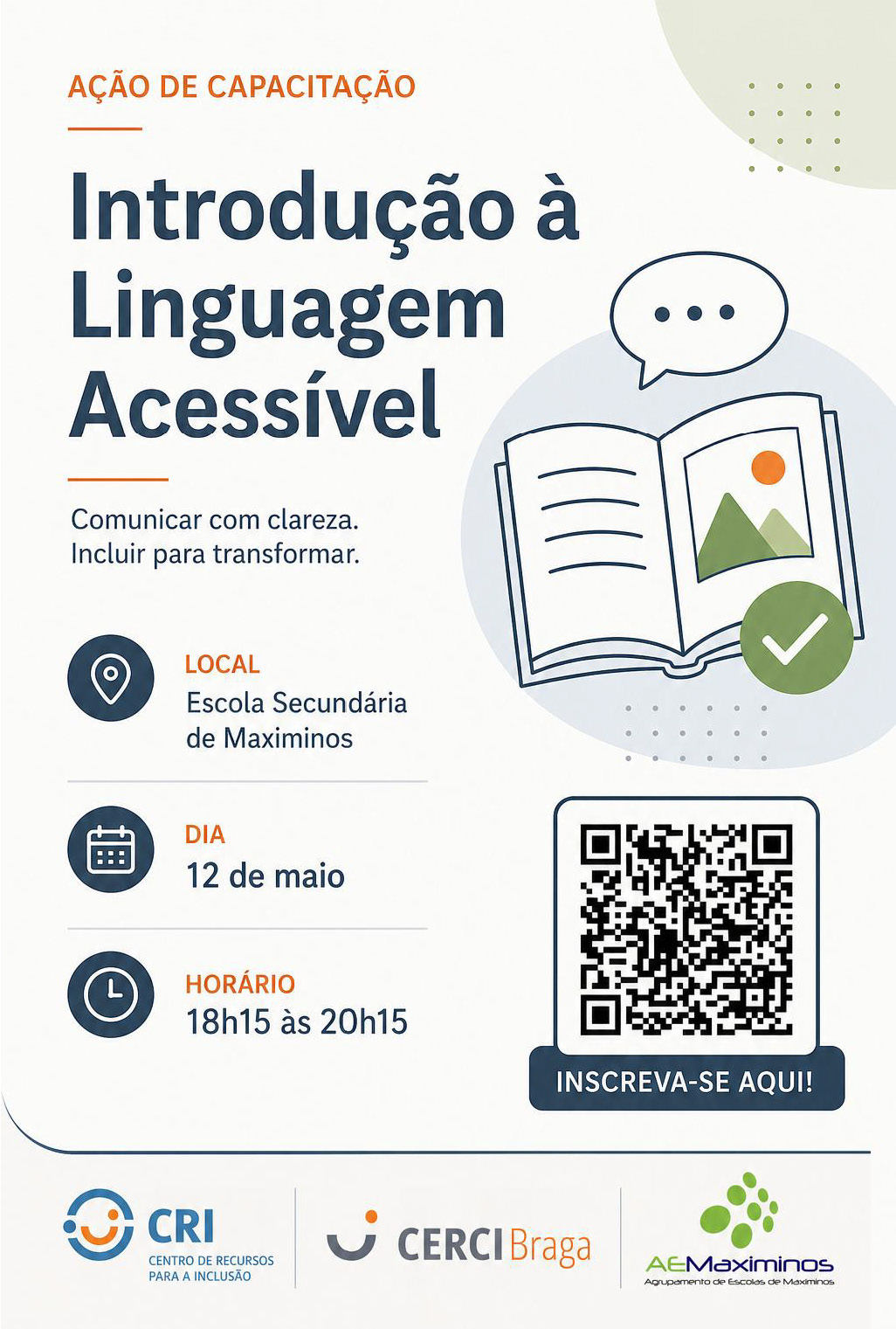 Cartaz ação de capacitação