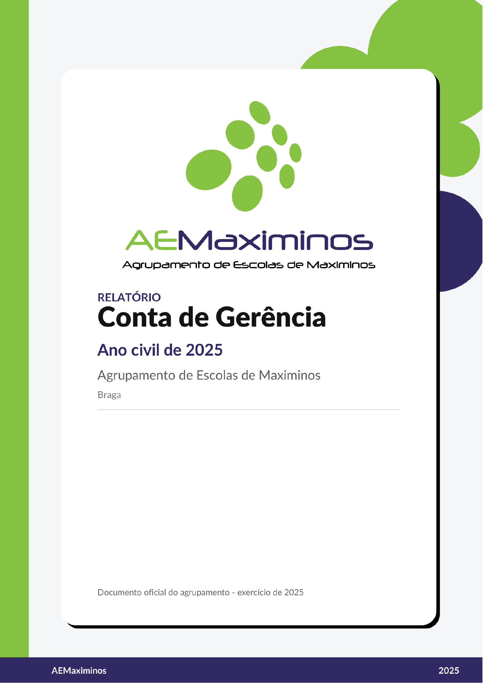Páginas de Relatorio de Conta de Gerência AEmax 2025 final