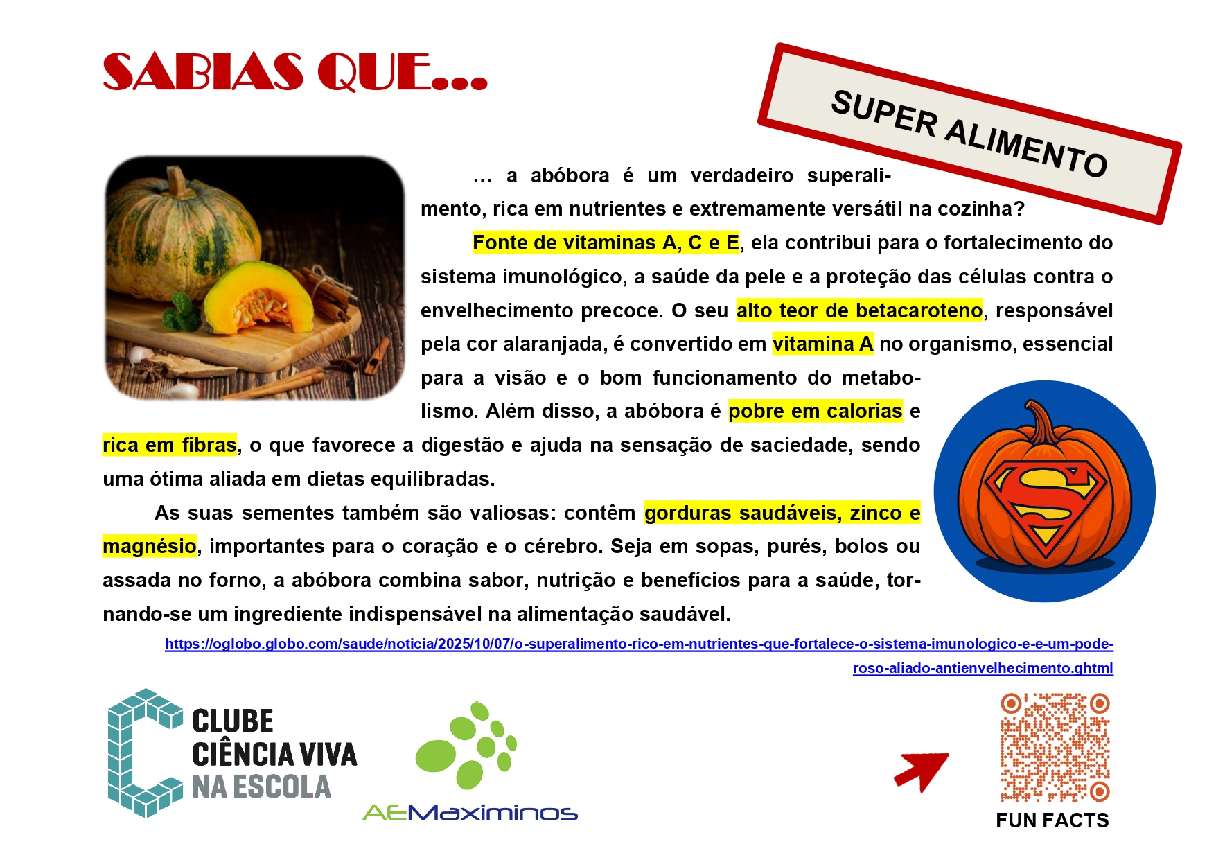 SABIASQUE2Abóbora superalimento